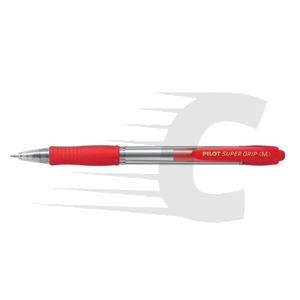 Bolígrafo Pilot Supergrip Rojo | Retráctil | 0.4mm